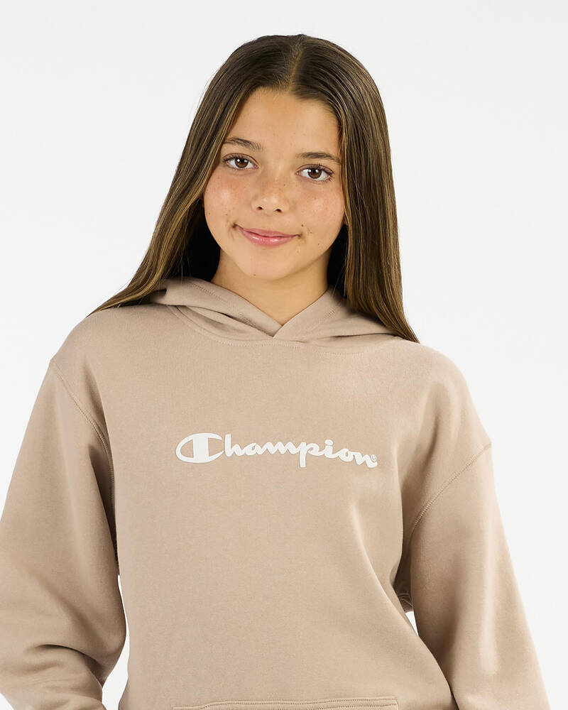 Champion Girls' Puff Script Hoodie for Womens