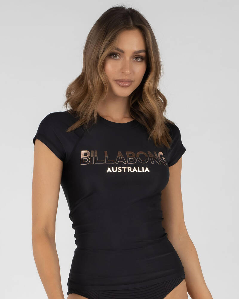 Billabong Blockout Cap Sleeve Rash Vest for Womens