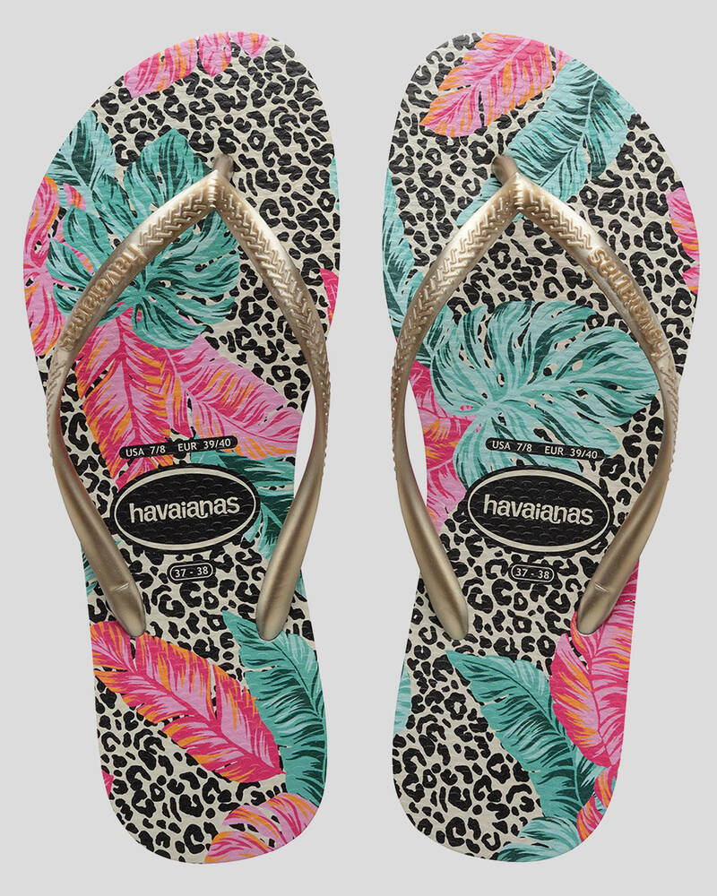 Havaianas Slim Print Floral Thongs for Womens