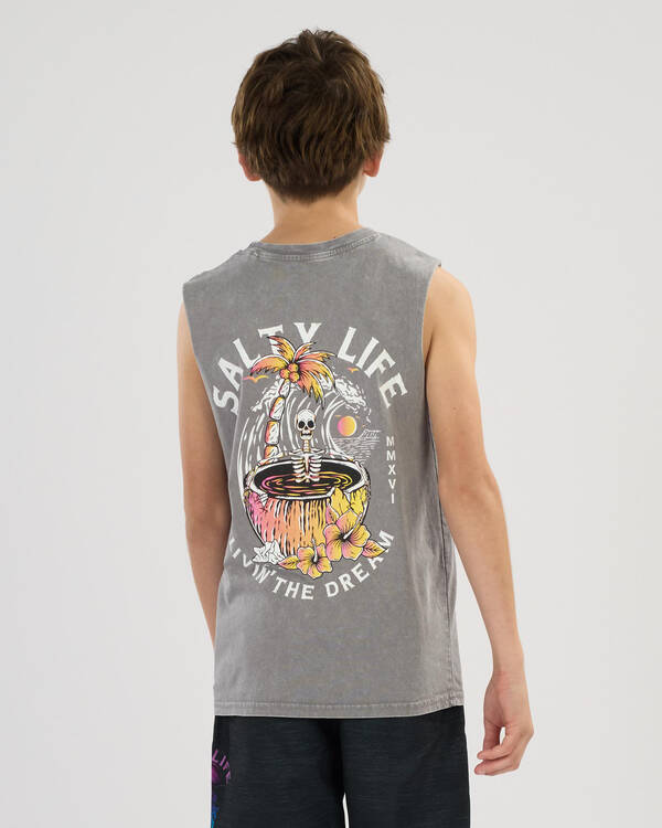 Salty Life Boys' Coco-Soak Muscle Tank for Mens