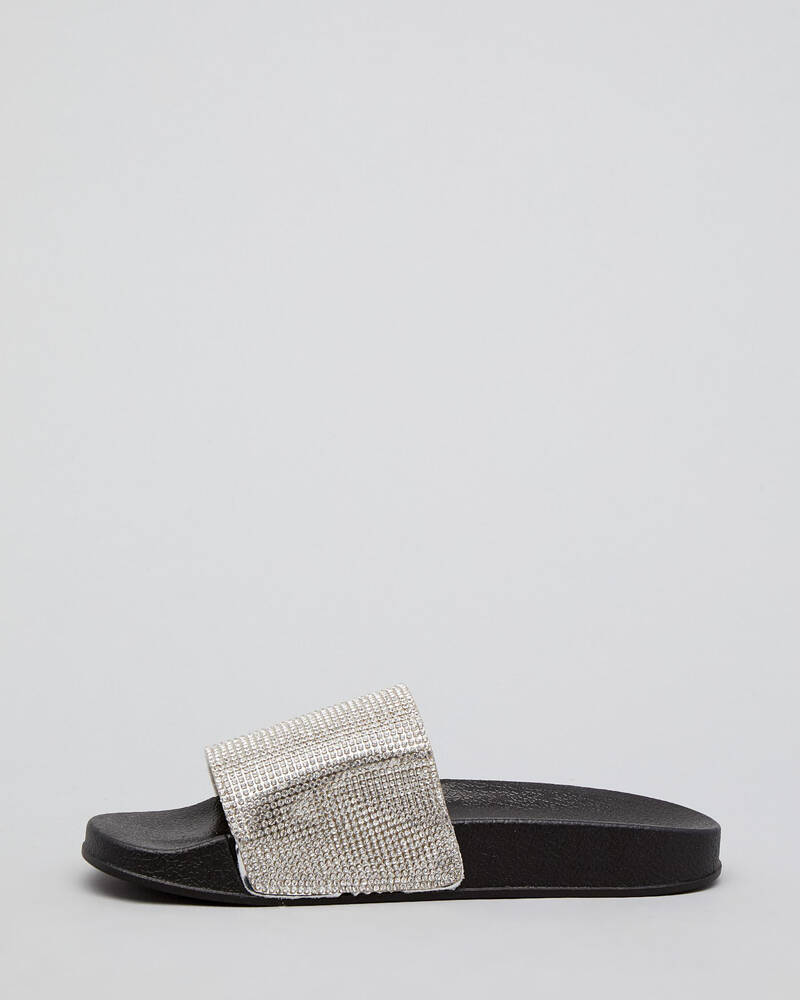 Ava And Ever Girls Jewel Slide Sandals for Womens