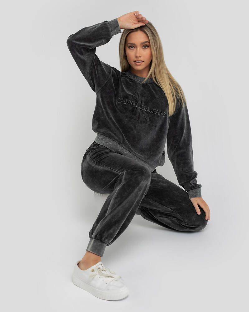 Calvin Klein Wash Velvet Sweatshirt for Womens