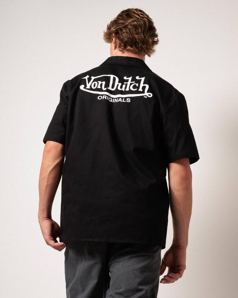 Von Dutch OG Button Up Short Sleeve Shirt for Mens