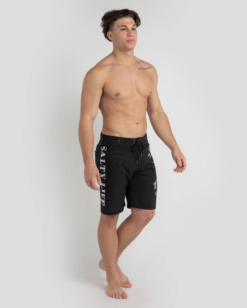 Salty Life Black Beard Board Shorts for Mens