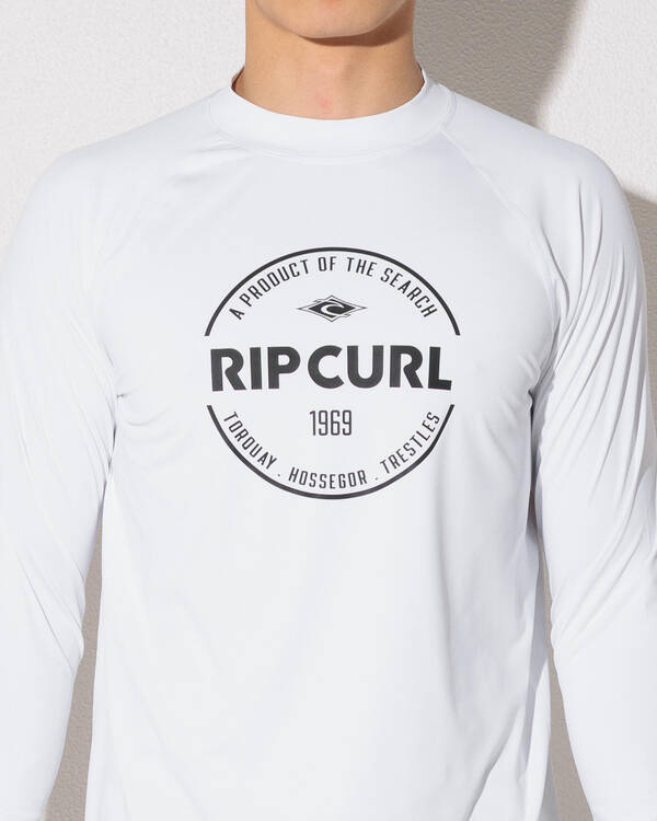Rip Curl Stapler Long Sleeve Rash Vest for Mens