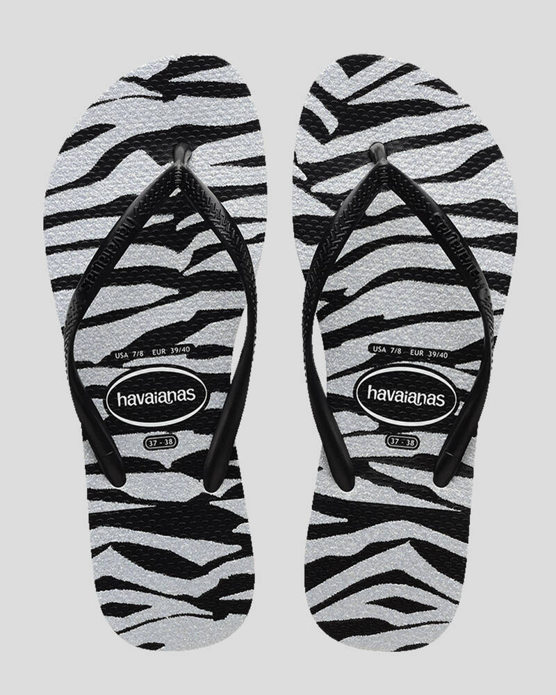 Havaianas Slim Animals Glitter Thongs for Womens