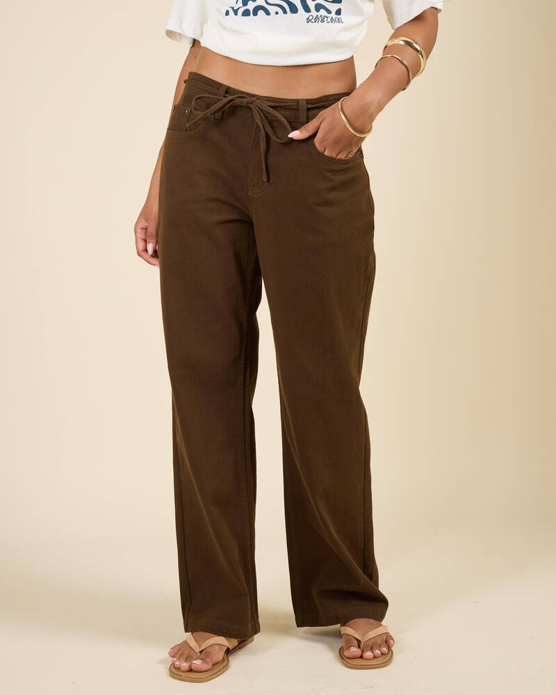 Rhythm Charlie Low Rise Pants for Womens
