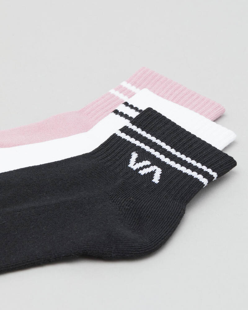 RVCA Womens VA Mini Crew Sock Pack for Womens