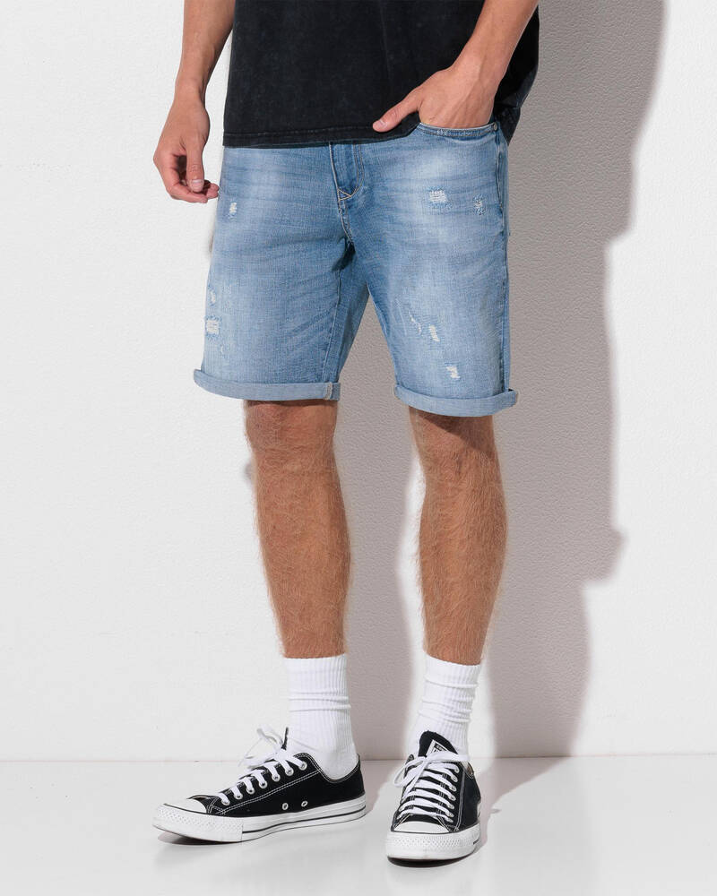 Lucid Copenhagen Denim Walk Shorts for Mens