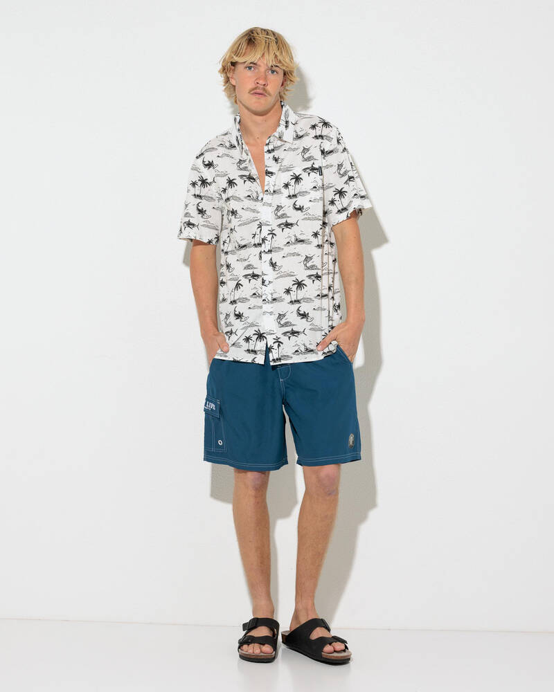 Salty Life Sea Foam Short Sleeve Shirt for Mens