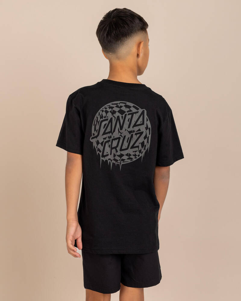 Santa Cruz Boys' Check Waste Dot Mono Reflect T-Shirt for Mens