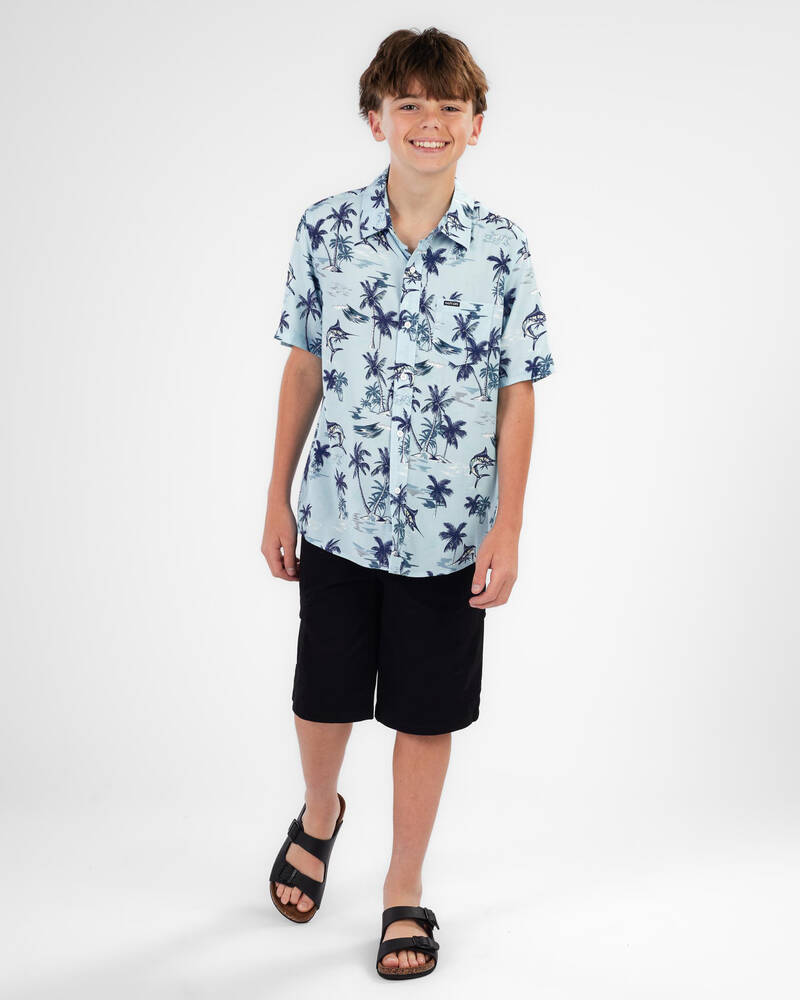 Salty Life Boys' Tidal Wave Short Sleeve Shirt for Mens