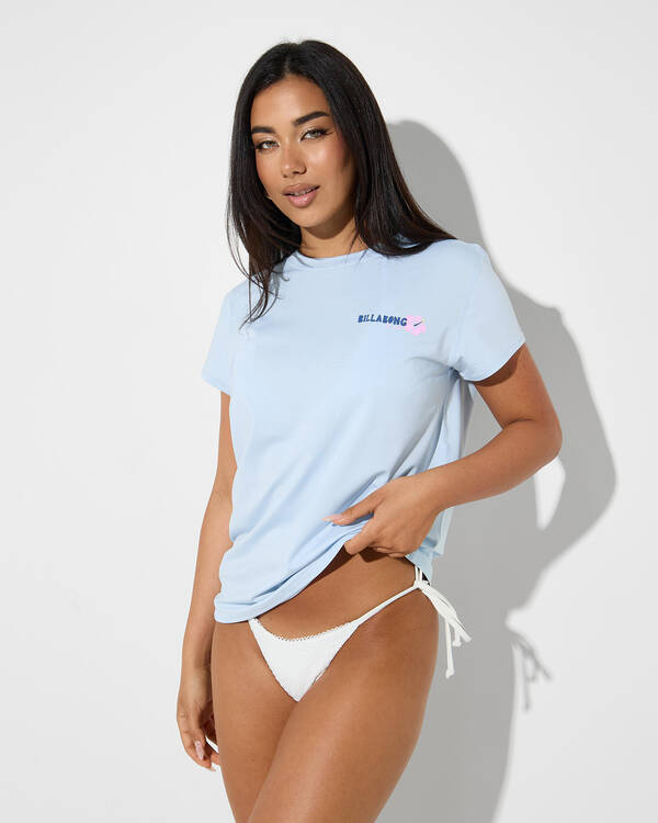 Billabong Fiesta Surf Tee Cap Sleeve Rash Vest for Womens