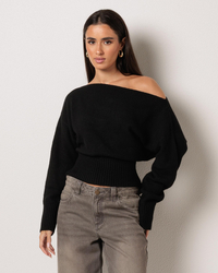 Ava And Ever Anni Off Shoulder Knit Jumper for Womens image number null