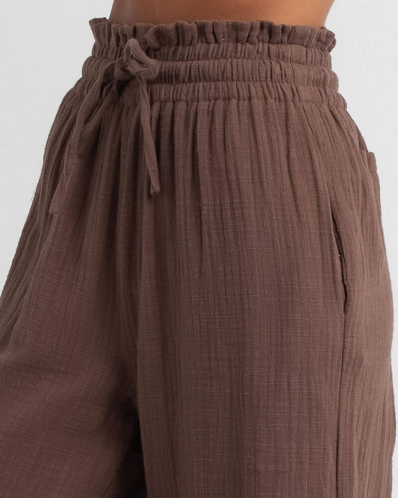 Ava And Ever Bondi Beach Pants In Chocolate - Fast Shipping & Easy ...