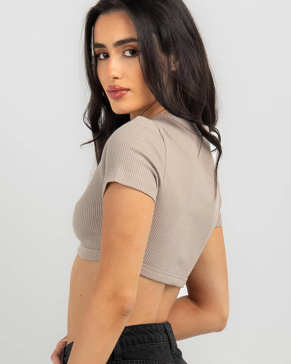 Ava And Ever Kendra Ultra Crop Baby Tee for Womens