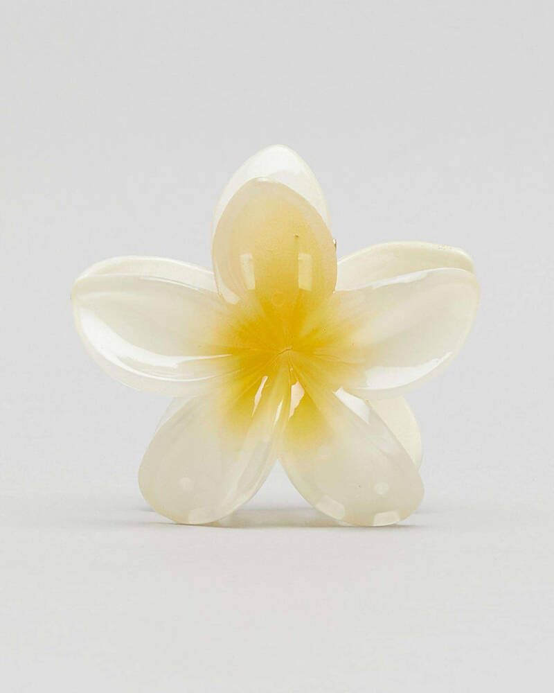 Shop Karyn In LA Frangipani Hair Claw Clip In Coconut Fast Shipping