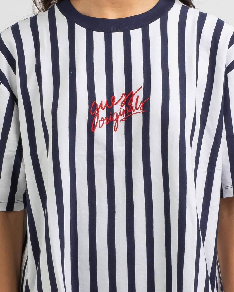 GUESS Originals Aven Stripe T-Shirt for Womens