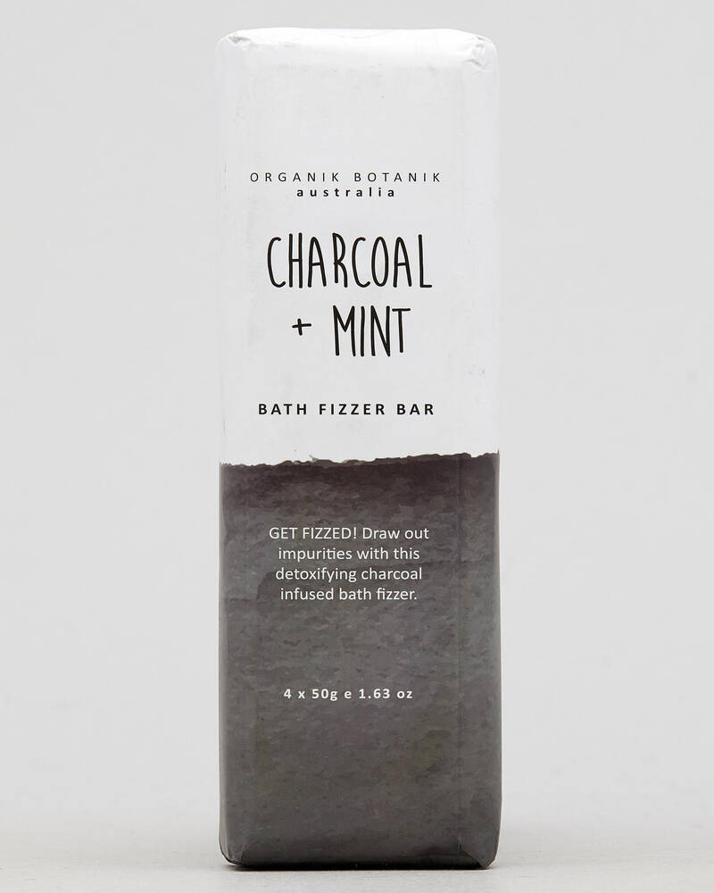 Organik Botanik Charcoal & Mint Bath Fizz Bar for Womens