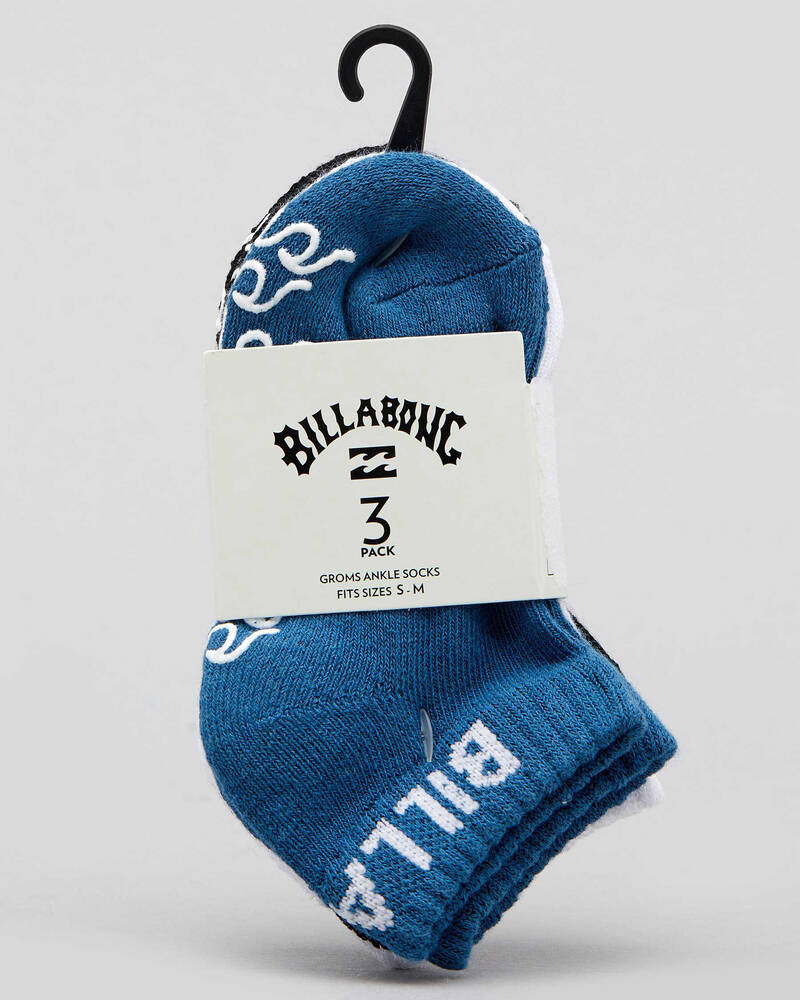 Billabong Groms Ankle Socks 3 Pack for Mens