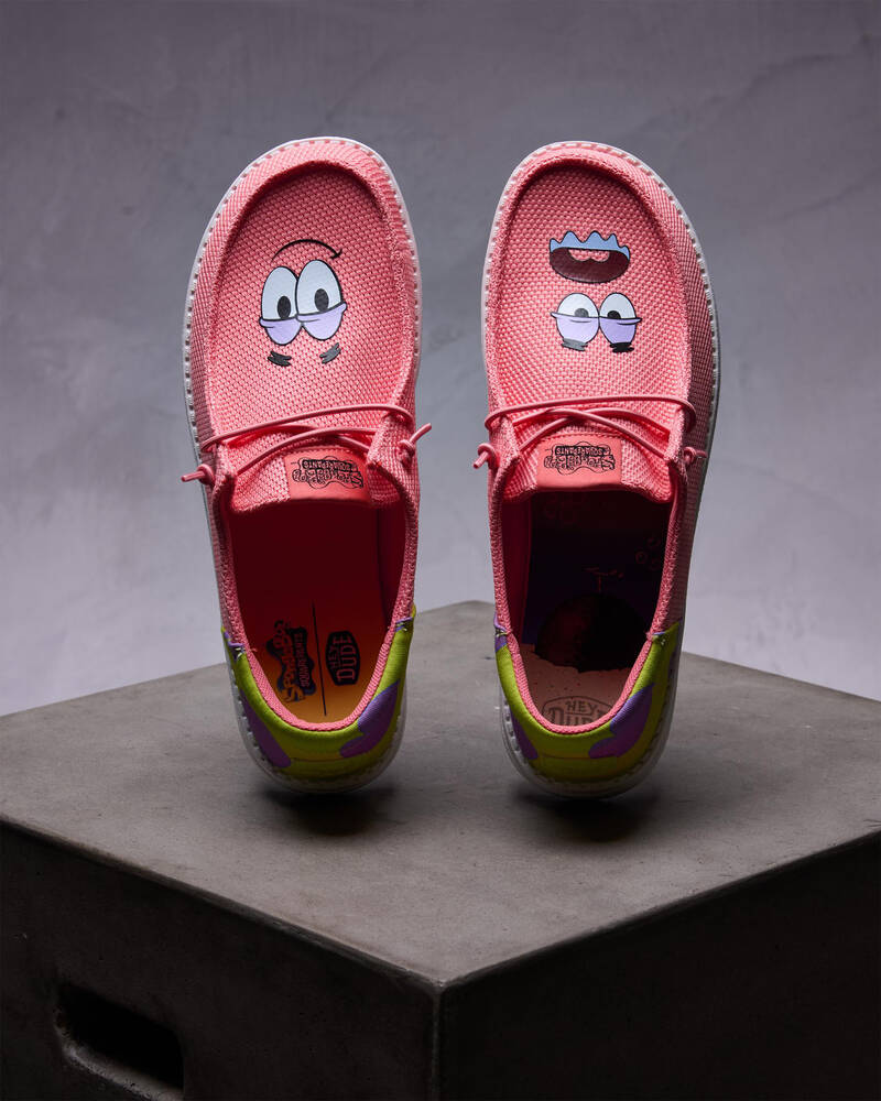 HEYDUDE Wendy Funk Spongebob Patrick Shoes for Womens