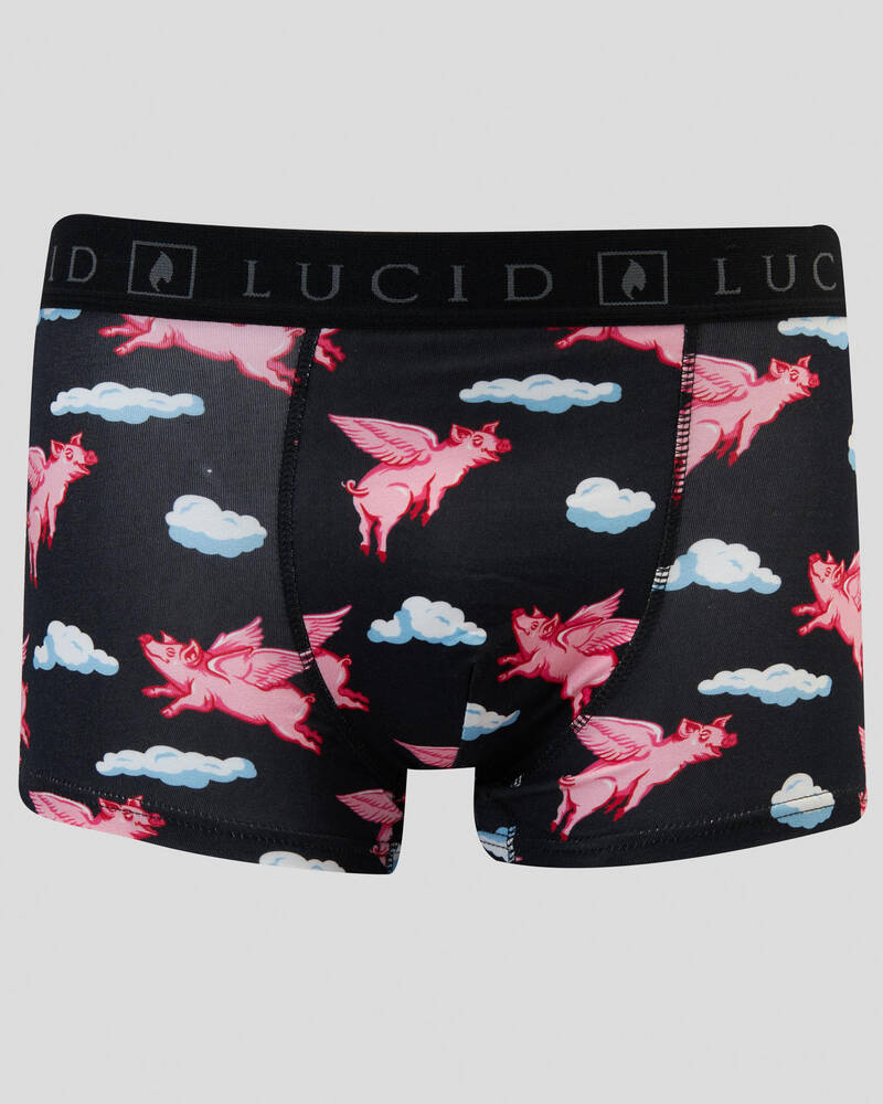 Lucid Boys' Flying Pigs Fitted Boxers for Mens