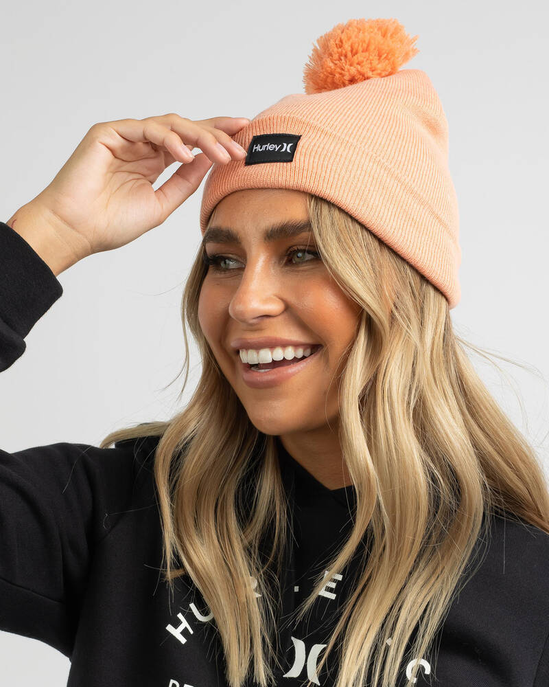 Hurley Pom Patch Beanie for Womens