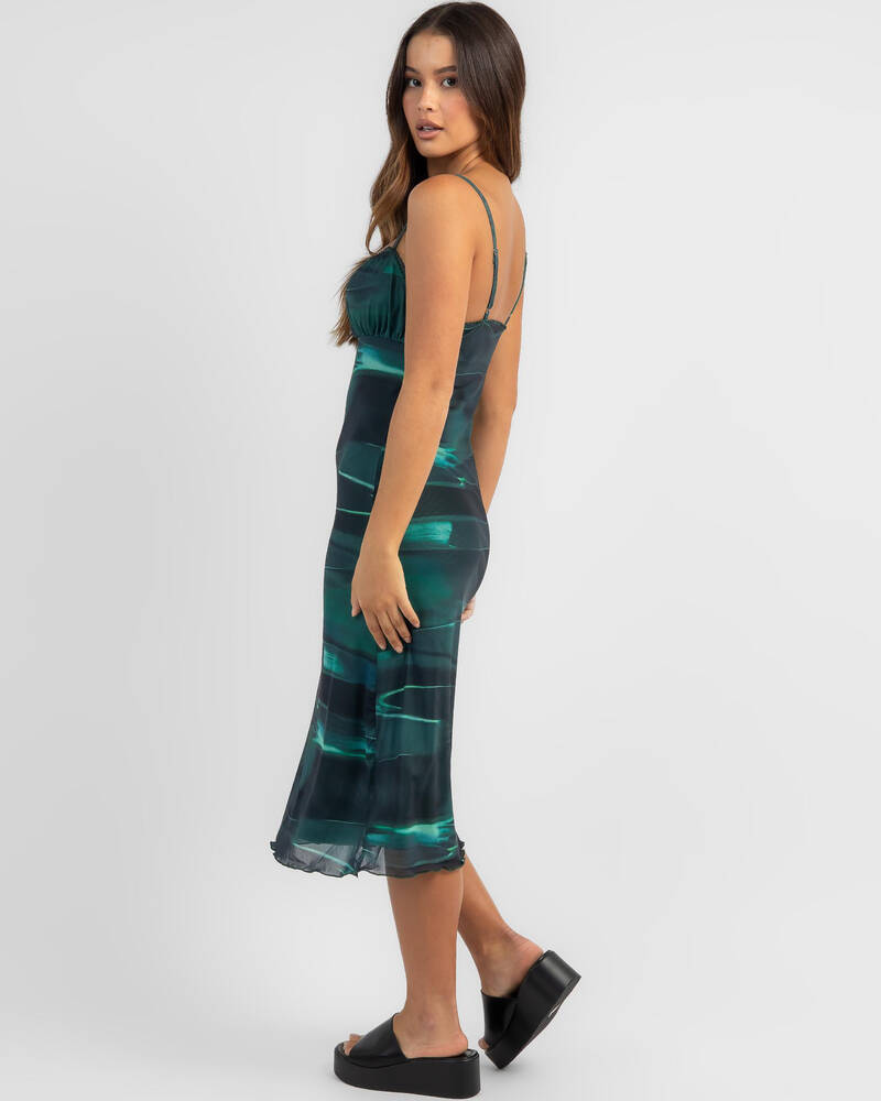 Mint Vanilla Clair Midi Dress for Womens