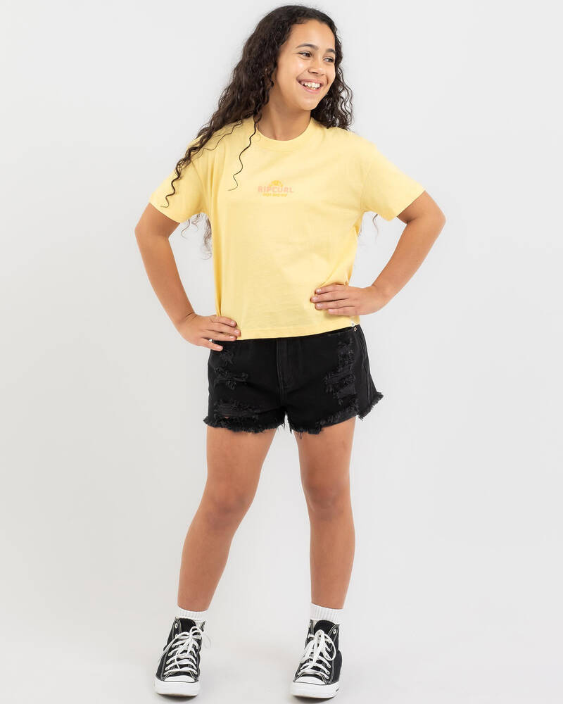Rip Curl Girls' Summer Rain Crop T-Shirt for Womens