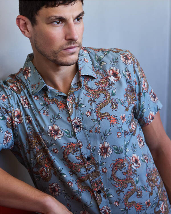 Lucid Temple Short Sleeve Shirt for Mens