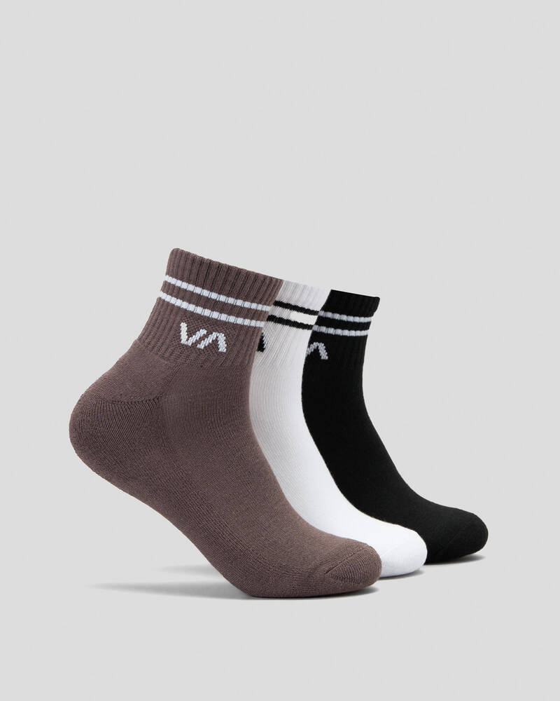 RVCA Women's VA Mini Crew Sock Pack for Womens