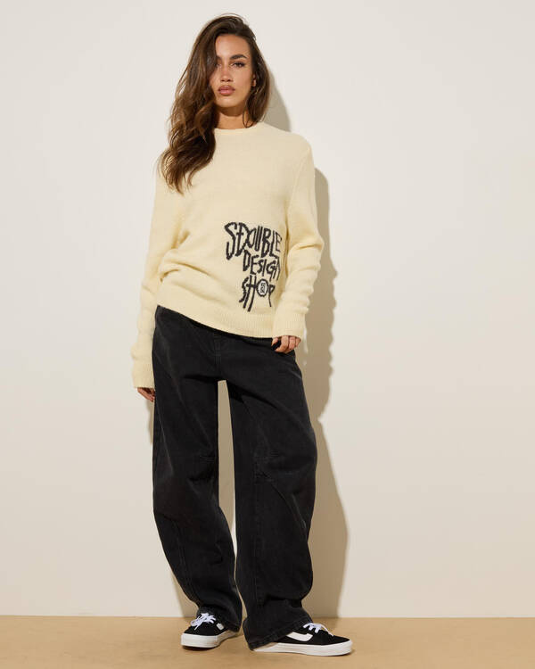 S-Double Placement Knit Jumper for Womens