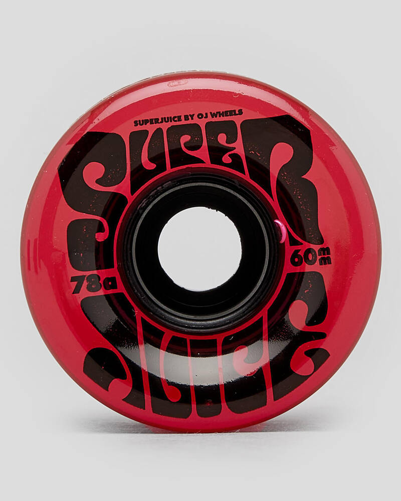 OJ WHEELS Trans Red Super Juice 78A 60mm Skateboard Wheels for Unisex