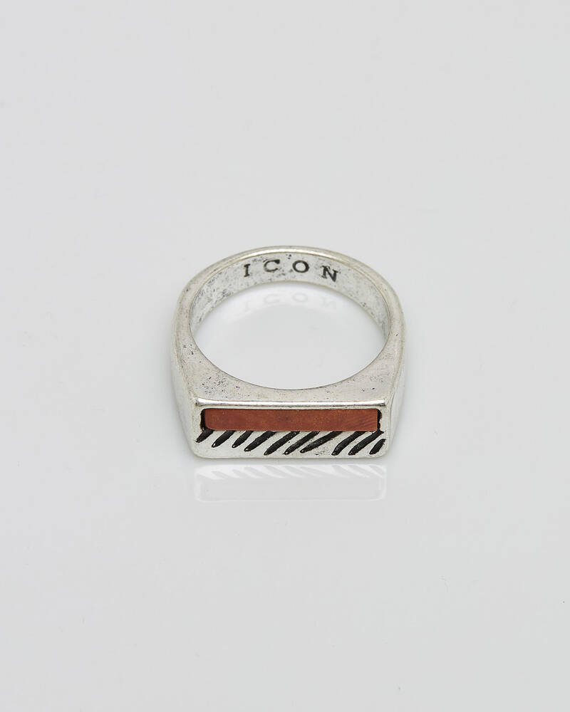 Icon Brand Corazon Tribal Composite Signet Ring for Mens
