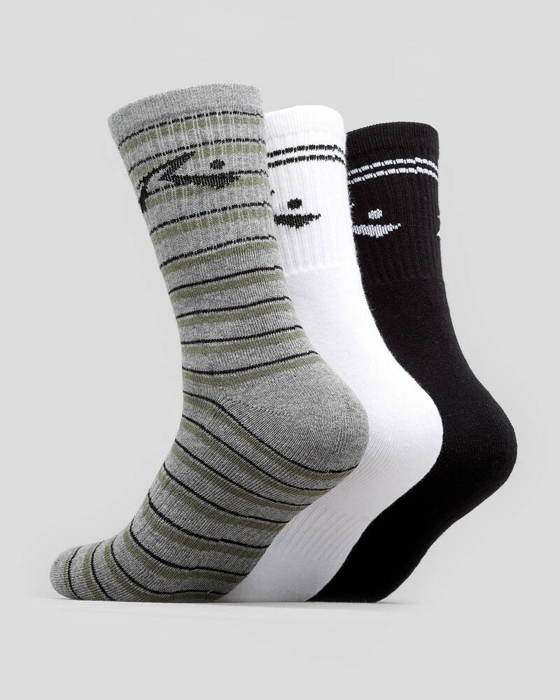 Rusty Never Ever Mid Calf Socks 3 Pack for Mens
