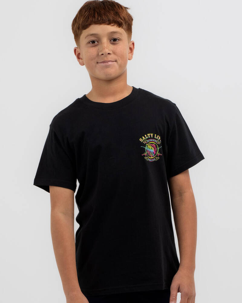 Salty Life Boys' Fishing Club T-Shirt for Mens