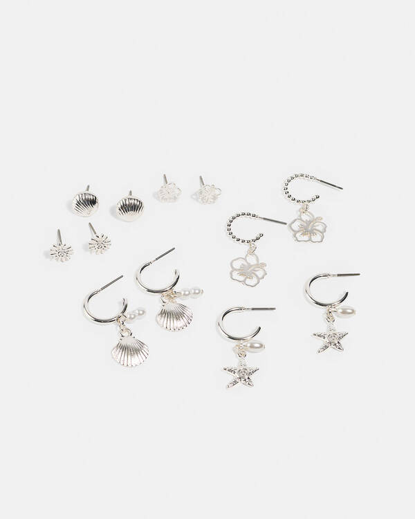 Karyn In LA Marina Hibiscus Earring Pack for Womens