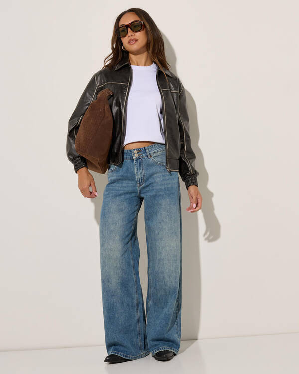 DESU Austin Wide Leg Jeans for Womens