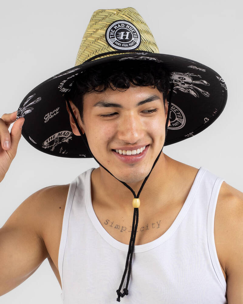 The Mad Hueys Surf Fish Party Straw Hat for Mens