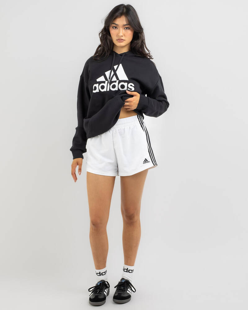 Adidas Essentials 3 Stripe Woven Shorts for Womens
