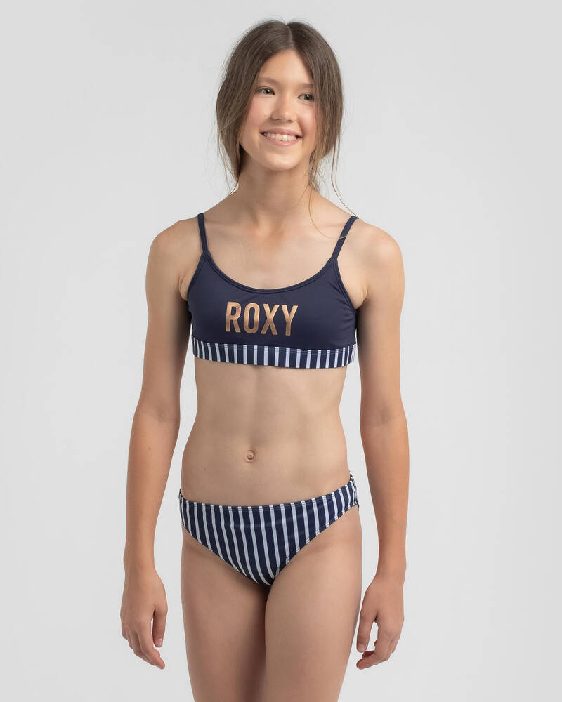 Roxy Girls' Go Further Athletic Bikini Set for Womens