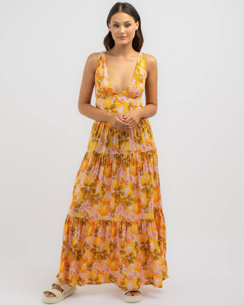 Rhythm Mahana Floral tiered Maxi Dress for Womens