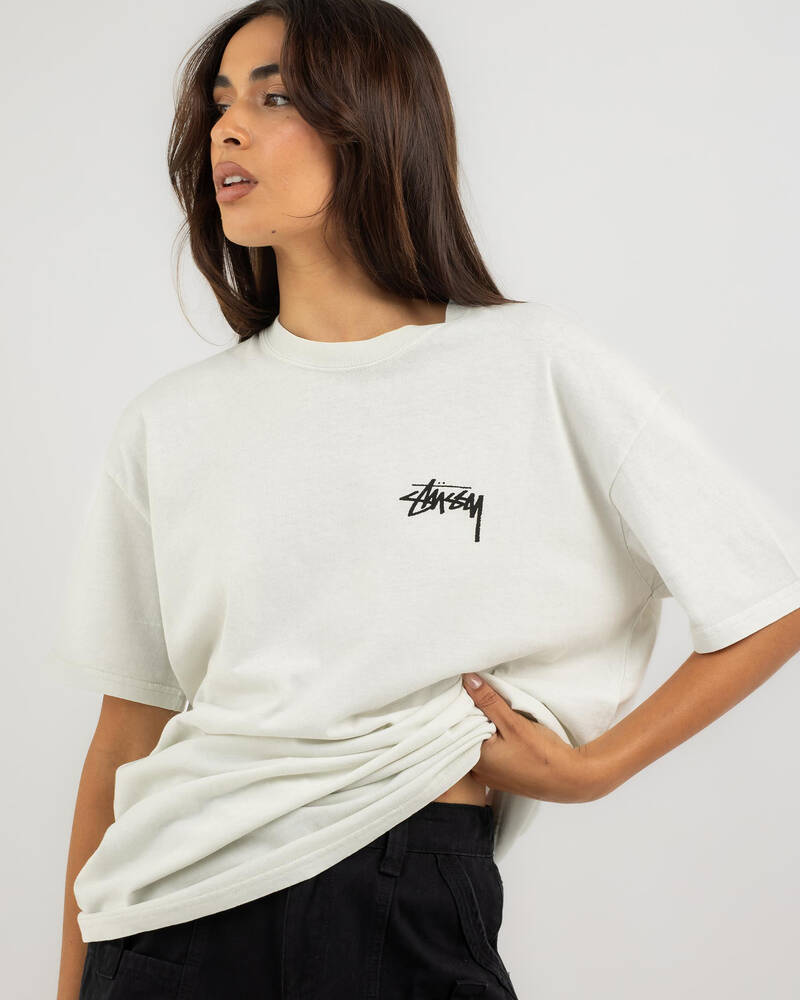 Stussy Fuzzy Dice Shor Sleeve T-Shirt for Womens