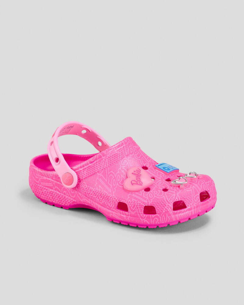 Crocs Kids' Mattel Pink Barbie Classic Clog for Unisex