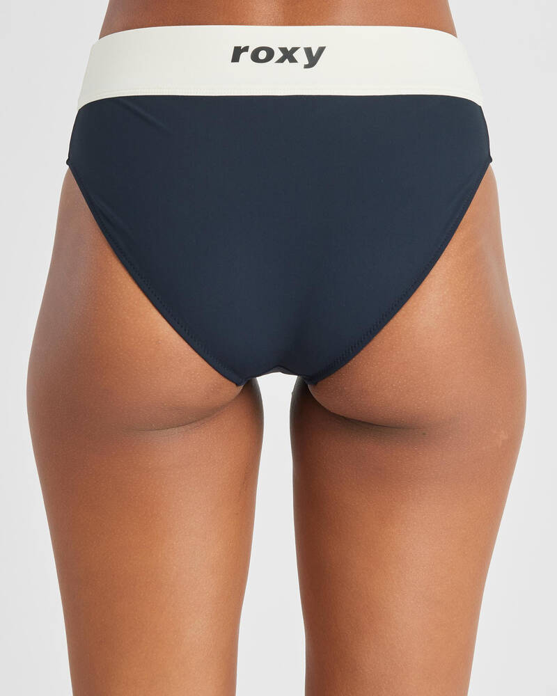 Roxy Active Colourblock Mid Classic Bikini Bottom for Womens