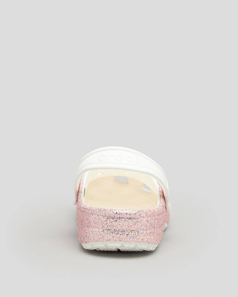 Crocs Kids' Classic Glitter Clog Sandals for Unisex