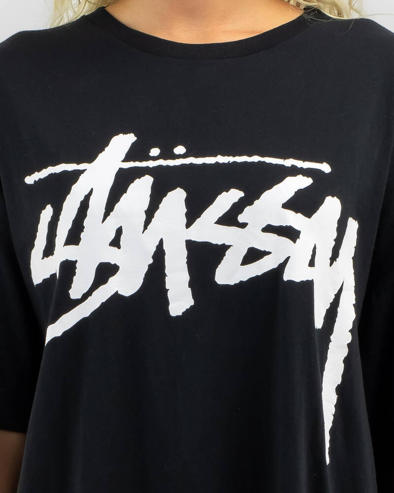 Stussy Bigger Stock Relaxed Tee for Womens