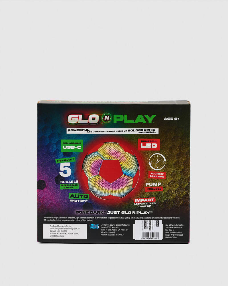 Get It Now Glo N Play LED USB-C Recharge Soccer Ball for Unisex