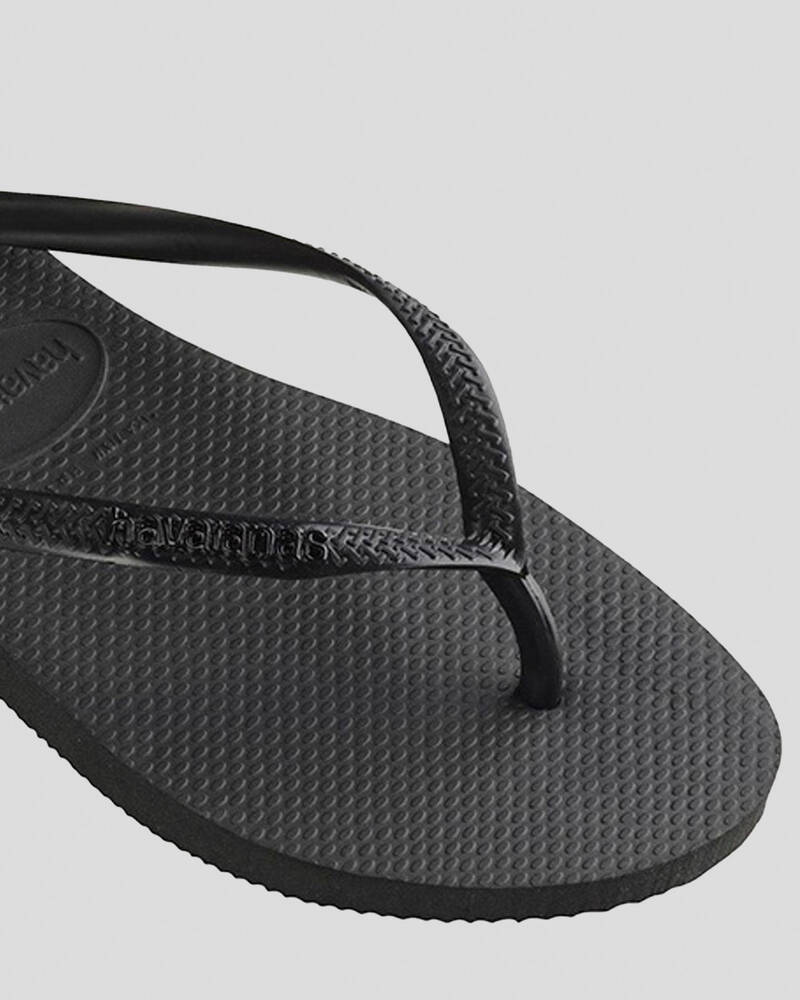 Havaianas Slim Metal Logo Rock Thongs for Womens