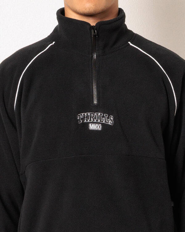 Thrills Thrill Of Victory Raglan Quarter Zip Polar Fleece for Mens